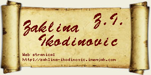 Žaklina Ikodinović vizit kartica